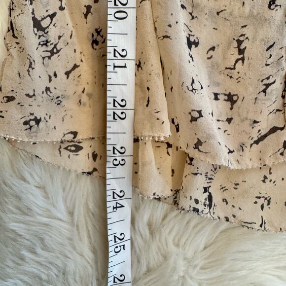 Eliot Button Up Sheer Silk Long Sleeve Top XS - Picture 11 of 13